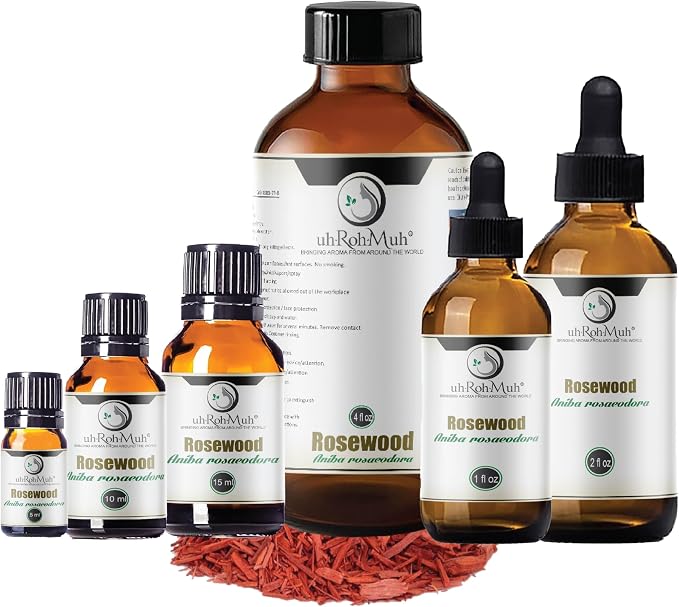 Rosewood Essential Oil (Bois de Rose) 100% Pure Steam Distilled Oil from Aniba rosaeodora Wood – Aromatherapy, Diffuser, Skincare, Massage, DIY Perfumes, Natural Fragrance | Peru | 5ml