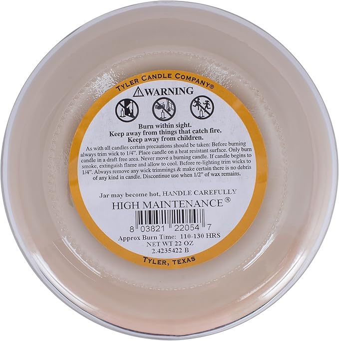 Elanze Designs Tyler Candle HIGH Maintenance Scented Aromatherapy Candle - 22 oz, 11 oz and 3.4 oz Glass Jar Bundle; Set of 3