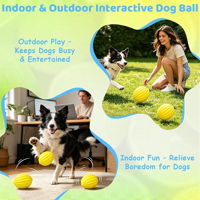 Yipetor Alemon Smart Interactive Dog Ball, Keeping Medium & Large Dogs Busy