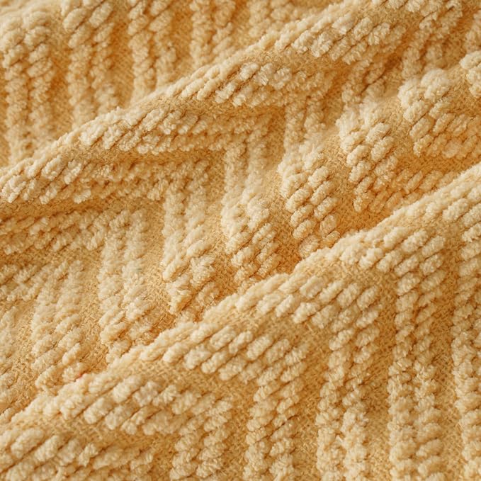 BATTILO HOME Butter Yellow Throw Blanket for Couch, 50"x60" | Fall Throw Blanket for Autumn Halloween Decoration, Gold Throw Blankets for Bed Sofa