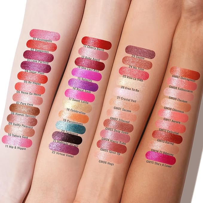 Oulac Matte Nude Lipstick with Glow Metallic Finish - Vegan Lipstick for Women, Creamy Texture, Hydrating Clean Beauty Formula, High-End Magnetic Hook Design, GM01 Serene
