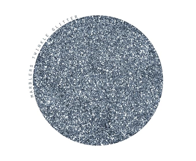 MARBLERS Twinkle Face & Body Glitter [Graphite Gray] 0.18oz (5g) | Fine | Non-Toxic | Vegan | Cruelty-Free | Festival, Rave & Party Makeup | Eye, Hair, Nail Polish, Eyeshadow | Nail Art | Gel Nail