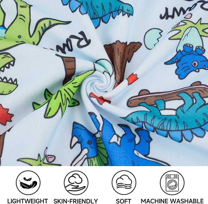 XPUDAC 2 Pack Dog Pajamas for Medium Large Sized Dog, Soft Warm Dog Onesie Stretch Lightweight Pet Outfit Jammies Pet Clothes Boy Dinosaur Print, 3XL