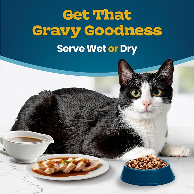 Blue Buffalo Tastefuls Irresistible Gravy Experience Salmon Cat Food, 7 lb | Adult Cat Salmon & Brown Rice Recipe, Add Warm Water for Real Gravy, Supports Digestion & Coat Health