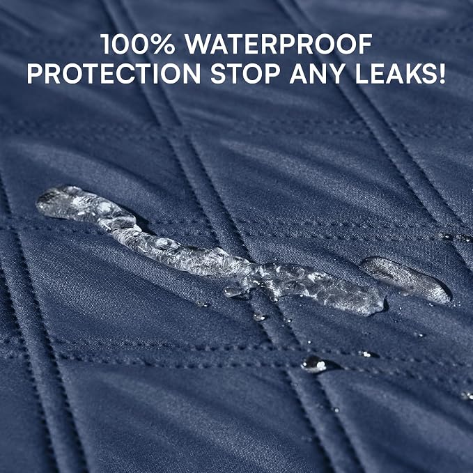 Luciphia Waterproof Couch Cover for Dogs, Non-Slip Pet Sofa Protector | Non-slip waterproof couch cover scratch-resistant machine washable protects sofa bed from spills fur, Navy Blue, 68" x 82"
