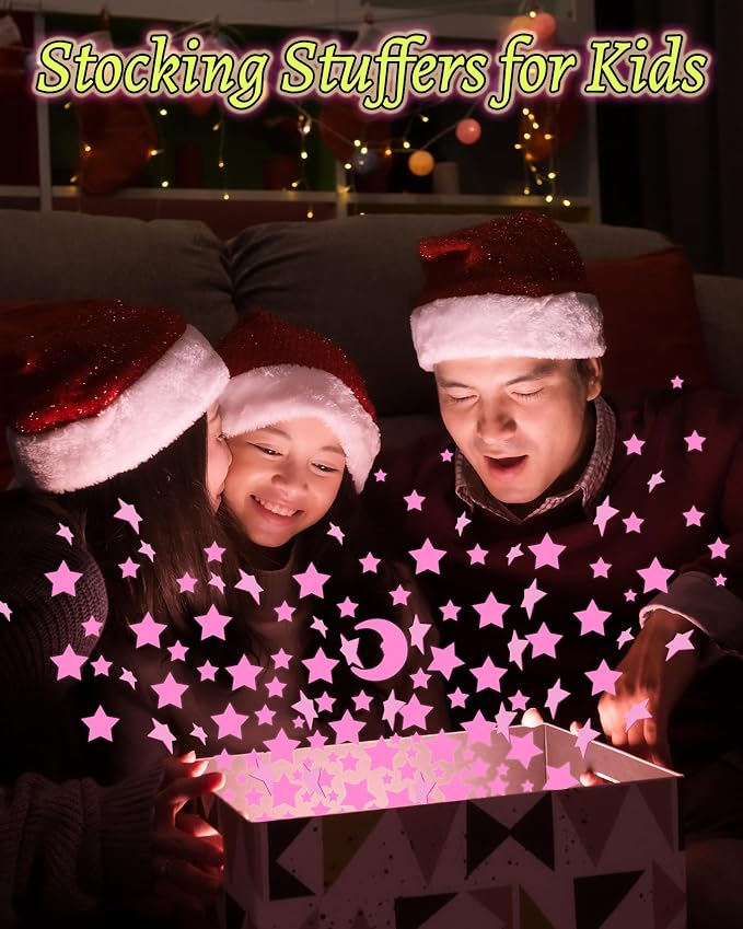 201 Pcs Glow in The Dark Stars Stickers, Boys Room Bedroom Ceiling Decor | Boys Girls Room Decor, Stars for Ceiling, Stocking Stuffers for Kids 8-12, Wall Stickers, Star Stickers, Ceiling Decor