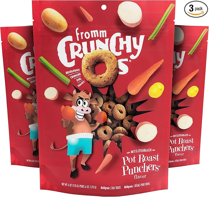 Fromm Crunchy Os Pot Roast Punchers Dog Treats - (3) 6 oz Bags