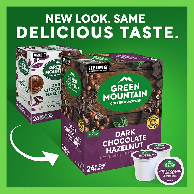 Green Mountain Coffee Roasters Dark Chocolate Hazelnut Coffee, Keurig Single Serve K-Cup Pods, 96 Count