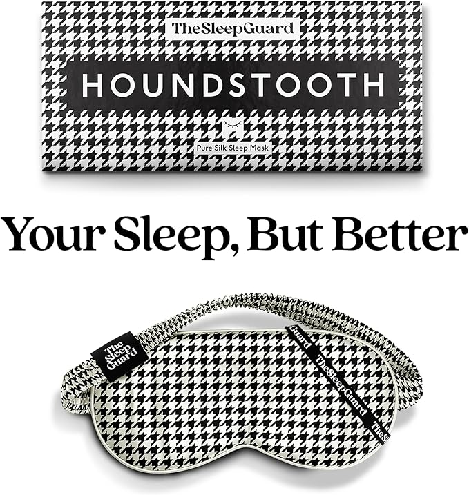 TheSleepGuard Pure Silk Sleep Mask [100% 6A Mulberry Silk, 22 Momme] Light Blocking Travel Essentials. Eye Masks for Sleeping. Black Oeko-Tex Blindfold. Eye Covers for Men & Women