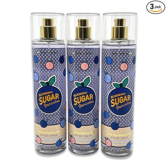 Bath & Body Works Blueberry Sugar Pancakes Fine Fragrance Mist - Lot of 3