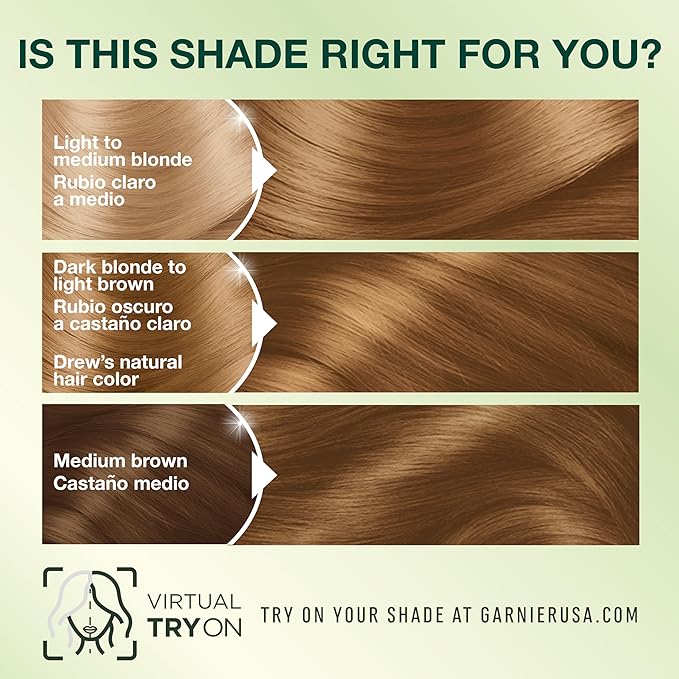 Garnier Hair Color Nutrisse Nourishing Creme, 70 Dark Natural Blonde (Almond Crème) Permanent Hair Dye, 1 Count (Packaging May Vary) (Pack of 2)