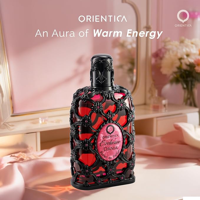 Orientica Luxury Exclusive Dania Extrait de Parfum 2.7oz/80ml – Floral, Fruity, Woody, Orange, Gardenia, Peach, Tuberose, Coconut, Vanilla, Amber, Cedar - Arabic Perfume for Men & Women