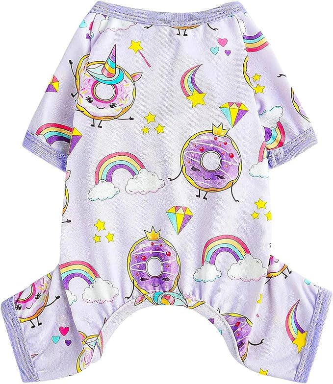 Dog Pajamas for Small Dogs Boy Girl, Dog Clothes Tiny Chihuahua Yorkie Spring Summer Shirt, Cute Puppy Outfit Pjs Jumpsuit Cat Onesie Apparel Pet Clothes