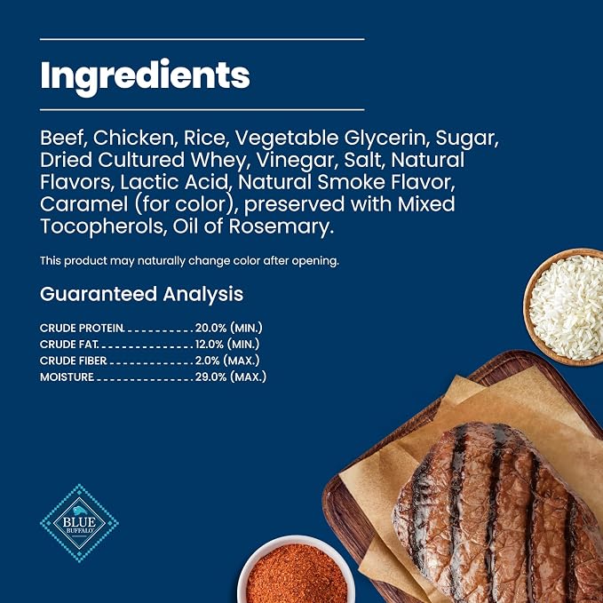 Blue Buffalo Nudges Jerky Cuts Steak Dog Treats, 16 oz | Real Beef First, Made in the USA, For All Breed Sizes, No Artificial Preservatives