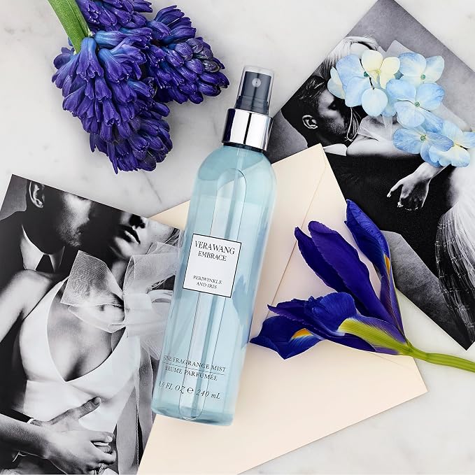 Vera Wang Body Mist for Women, Periwinkle and Iris | 8 Ounce | Pack of 2 | Passionate Floral | Sparkling Fragrance