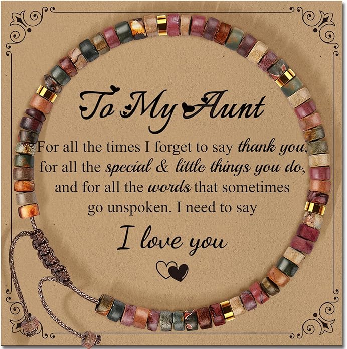 Inspirational Gifts Bracelets for Women: Valentines Mothers Day Birthday Gifts for Women Friends Sister Mom - Healing Natural Stone Beads Bracelets Thinking of you Get Well Soon Gift for Women