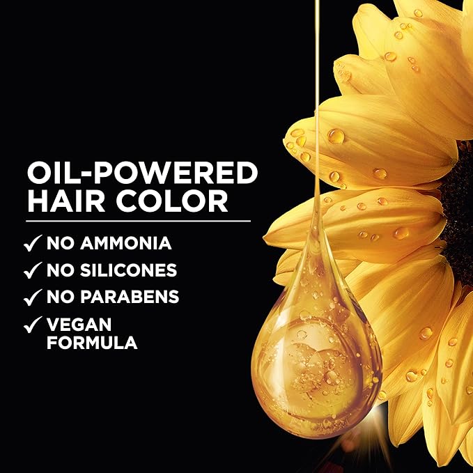 Garnier Olia Hair Color, Oil Powered Ammonia Free Permanent Hair Dye for Long-Lasting Color, 6.65 Intense Red, 2 Dye Kits
