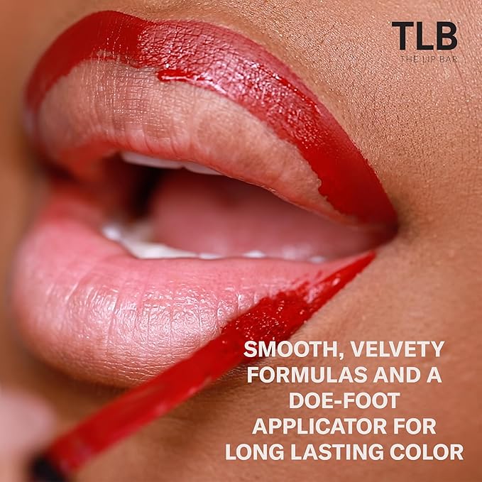 The Lip Bar - Nonstop Liquid Matte Lipstick 2-Pack, Bawse Lady (Blue Red) - High Pigment - One Swipe - Long Lasting - Jojoba Oil & Vitamin E - Vegan & Cruelty Free - Makeup & Cosmetics - .24 fl oz