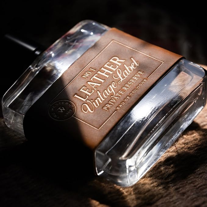 Tru Western Leather No. 1 Men’s Cologne Spray, Private Reserve, Small Batch, Clementine, Cedarwood & Sun‑Aged Leather Notes, 3.4 fl oz (100 ml)