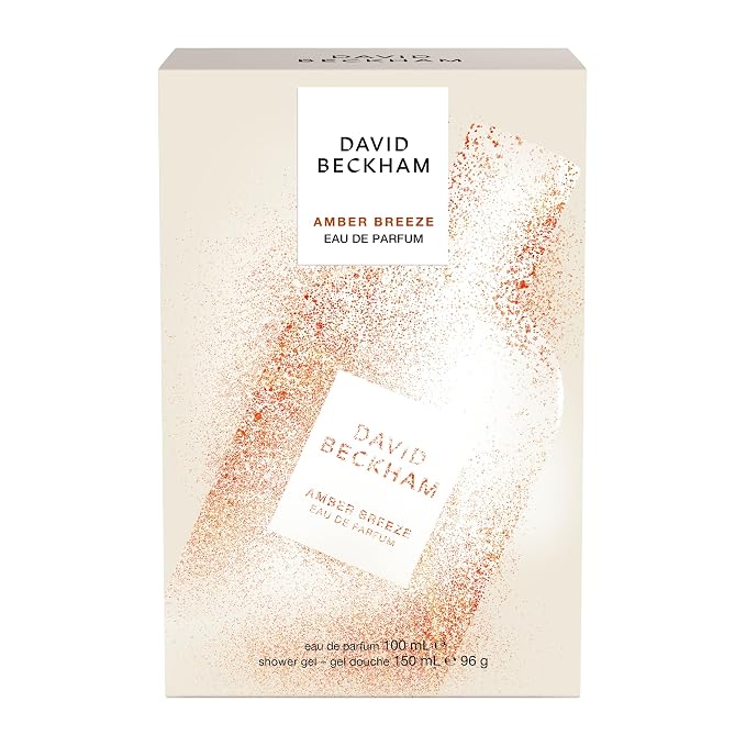 David Beckham Amber Breeze Giftset, 3.3 fl oz Amber Breeze EDP + 5 fl oz Shower Gel, Notes of Bargamot, Lavender, and Wood, Men's Fragrance, Long Lasting, Everyday Fragrance