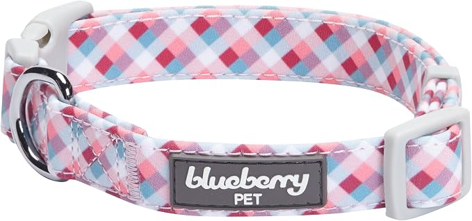 Blueberry Pet Timeless Multicolor Scottish Tartan Adjustable Dog Bandana Collar with Bow Tie, Medium, Neck 14.5"-20"