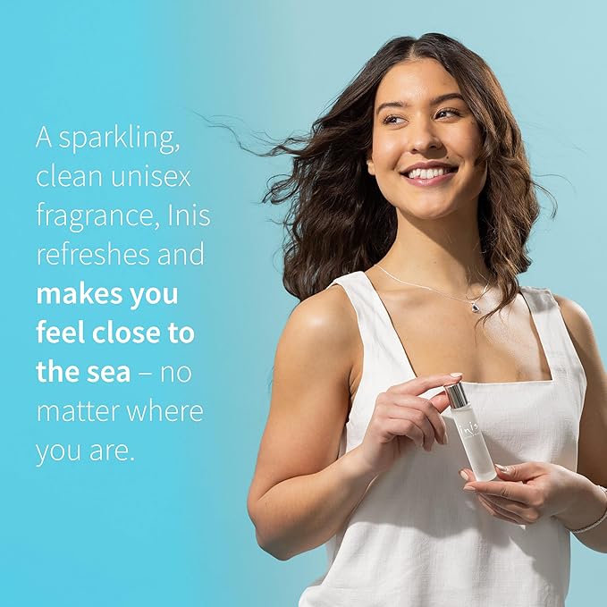 Inis the Energy of the Sea - Cologne Spray for Women and Men, Travel Size Unisex Eau de Toilette, Clean Fresh Aquatic Ocean Fragrance with Marine Citrus Notes, 0.5 fl oz