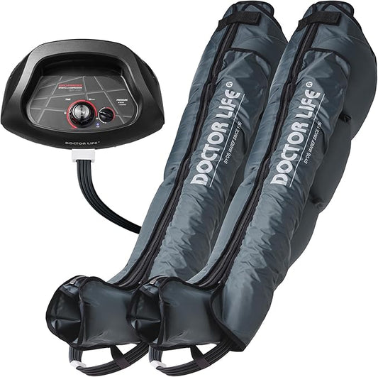 DOCTOR LIFE (FSA-HSA Sequential Air Compression Leg Massager : Device, Foot and Leg Recovery Boots - Improved Blood Circulation and Fast Sports Recovery (SP-1000, L)