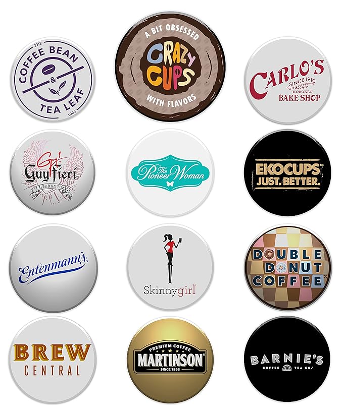 Crazy Cups Flavored Decaf Coffee Pods Variety Pack Sampler, Assorted Single Serve Decaffeinated Coffee Capsules for Keurig K Cups Brewers, 30 Flavored Decaf Coffees - No Duplicates