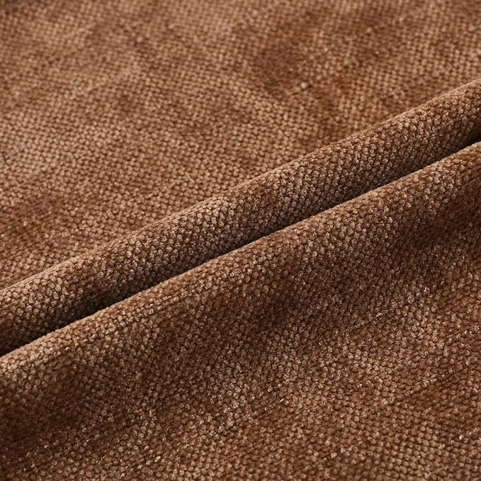 Set of 4 Soft Textured Decorative Throw Pillow Covers 16x16 Inch Cozy Farmhouse Cushion Cover Square Accent Pillow Cases for Bed Couch Sofa Living Room, Brown