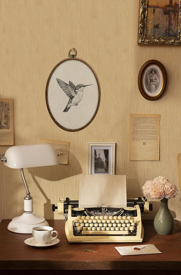 Hummingbird Sketch Oval Wall Art, Vintage Black and White Bird Oval Framed Wall Art, Waterproof Cottage Core Home Decor for Western Farmhouse Bedroom Living Room, Home Retro Decor Products, 03