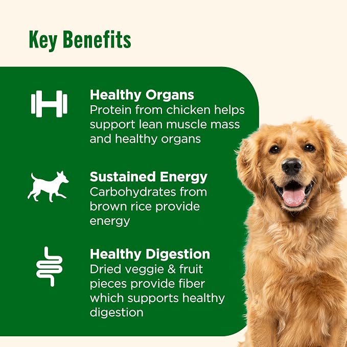 Nutrish Dish Dry Dog Food, Chicken Recipe, 23 lb. Bag (Rachael Ray) | Made with Dried Peas, Carrots & Apples And Contains No Added Corn, Wheat, Soy or Gluten Ingredients