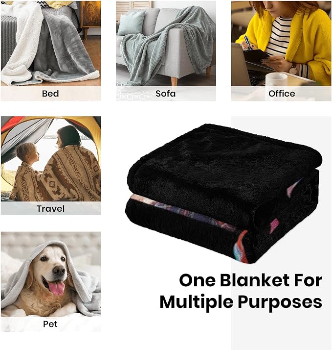 Personalized Mom Blanket Gifts for Mom from Daughter Son | Personalized Mother's Day Birthday Christmas Valentine's, Customized Collage 4 Pictures Blanket
