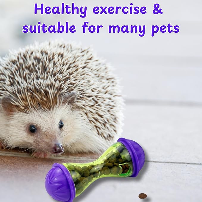 Ferret Treat Ball Interactive Toy Balls for Small Animal, Enrichment Toys Ferrets Dry Food Ball for Ferrets Guinea Pig Rat Chinchilla Hedgehog Bunny, Pet Ferret Accessories (L, Bone)