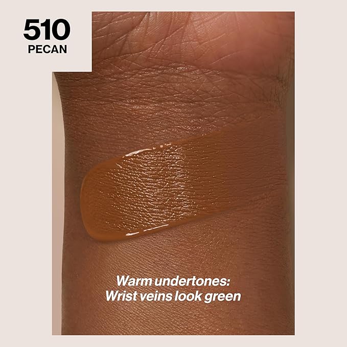 Revlon Liquid Foundation, ColorStay Face Makeup for Normal & Dry Skin, SPF 20, Longwear Medium-Full Coverage with Natural Finish, 510 Pecan, 1 Fl Oz