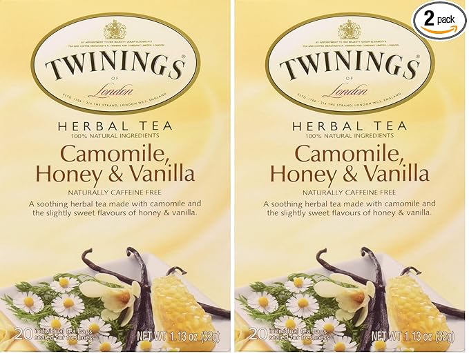 Twinings Herbal Tea Chamomile Honey and Vanilla - 20 Tea Bags (Pack of 2)