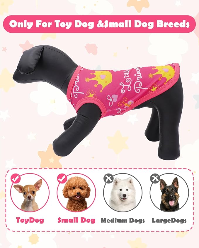 PET SHOW 4 Pack Dog Shirts for Small Medium Dogs Female Tank Top Tee Red Pink T-Shirts Pets Sleeveless Vest Girl Dog Clothes(XX-Large)