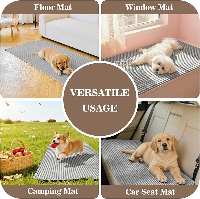 MYSKY HOME 100% Waterproof Couch Cover, Couch Covers for Dogs Washable, Non Slip Couch Covers for 3 Cushion Sofa Pet Friendly, Sofa Covers Furniture Protector, Dog Bed Cover, Light Grey, 35"x82.7"