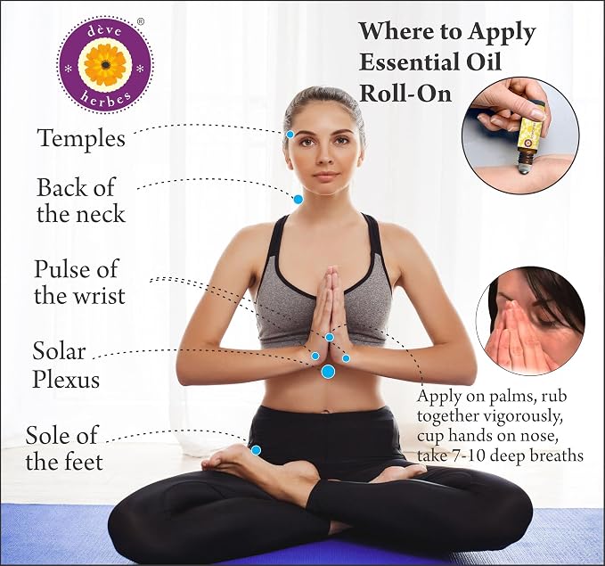 dève herbes Asthma Relief Breathe Easy Suitable for Asthmatic People with High Blood Pressure. Aromatherapy Essential Oil Blend of Cajeput, Holy Basil (Tulsi), Spearmint & Almond Oil 10ml(0.33oz)