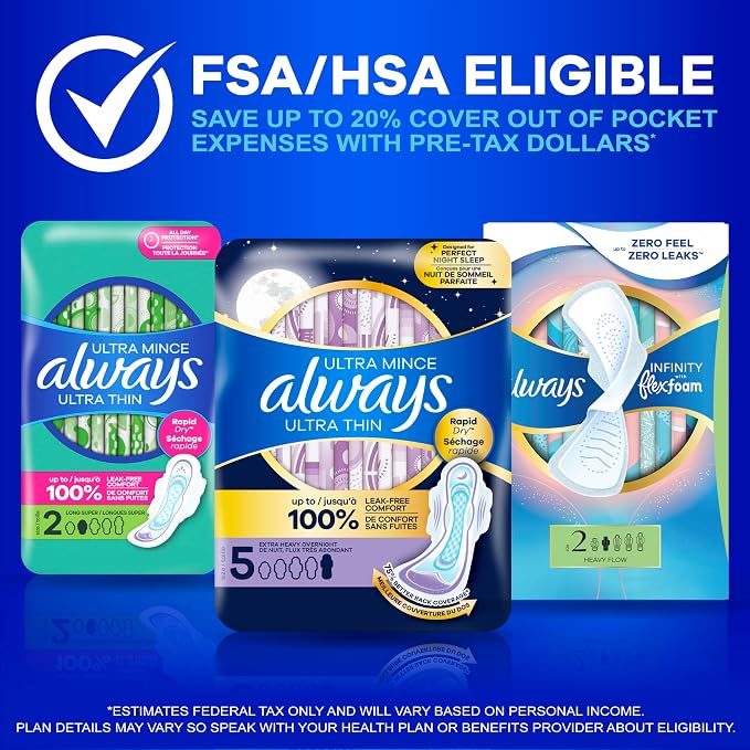 Always Ultra Thin, Size 3 Extra Heavy Long Absorbency, Multipack, with Wings, Unscented, 38 Count x 3 Packs (114 Count Total)