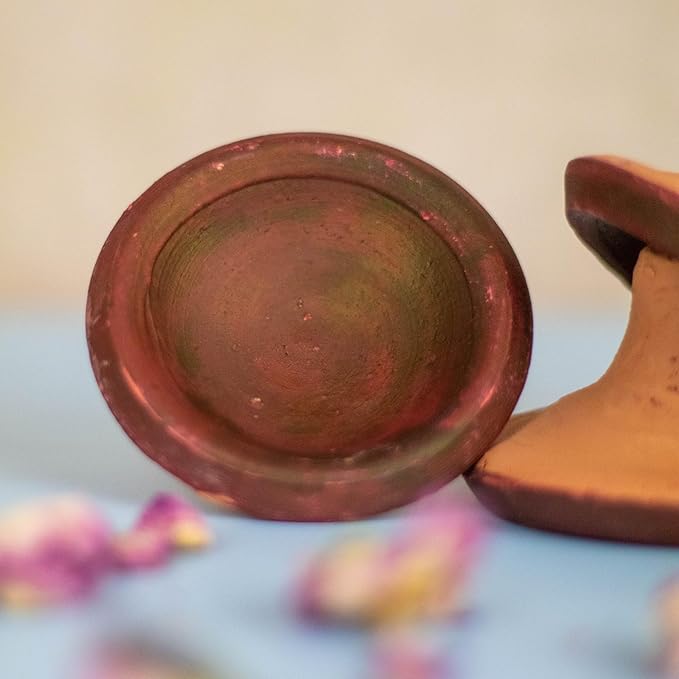 Set of 2 Moroccan Lip Stain Pots – Organic & Long-Lasting Natural Lip Tint in Clay Pots, Made with Pomegranate and Rose Extracts