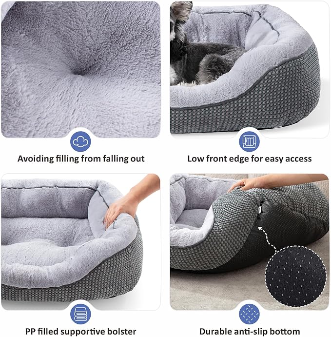 Large Dog Beds Large Sized Dog, Washable Orthopedic Warming Soft Sleeping Durable with Anti-Slip Bottom