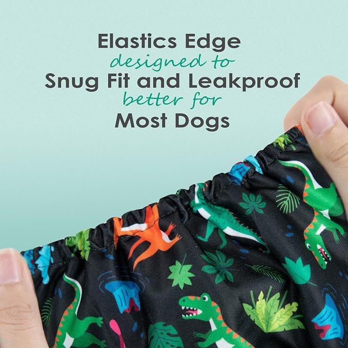 wegreeco Washable Male Dog Belly Band (Stylish Pattern)- Pack of 3 - Male Dog Belly Wrap, Dog Diapers Male (Childlike Creatures, X-Small)