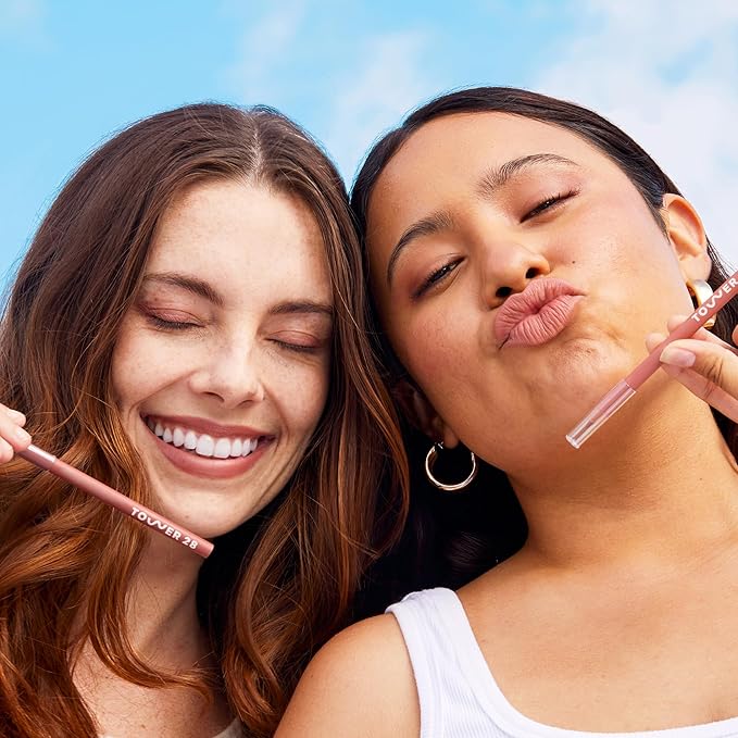 Tower 28 OneLiner - Multi-Use Creamy Lip Liner, Eyeliner & Face Makeup Pencil for Sensitive Skin - Hydrating, Vegan Formula with Shea Butter - Matte, Long-Lasting Finish - Muted Mauve (1 Count)