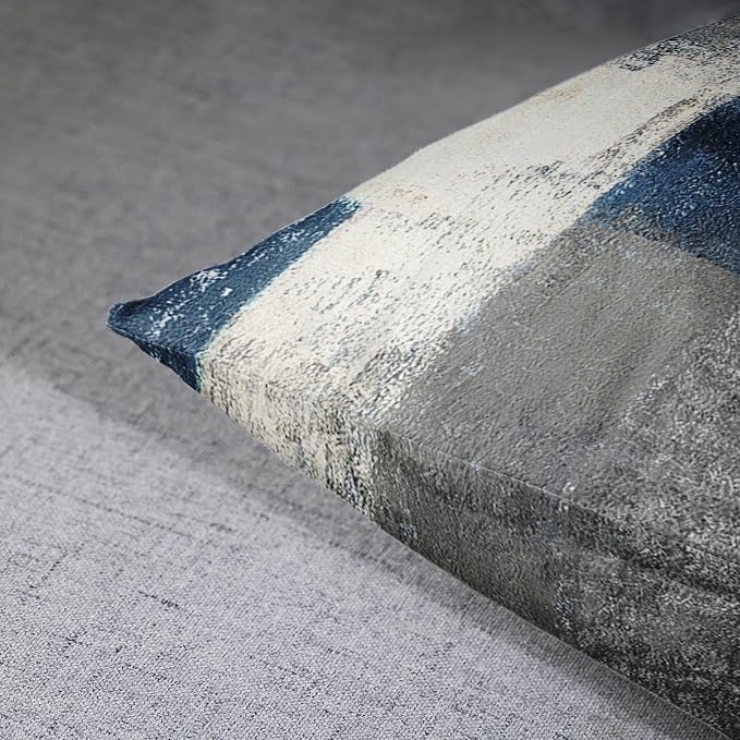 Emvency Throw Pillow Covers Set of 2, 20 x 20 Inch, Blue White and Gray | Abstract Modern Painting Outdoor Decorative Square Pillow Cases Couch Cushion Case for Couch Bed Sofa Living Room Home Decor