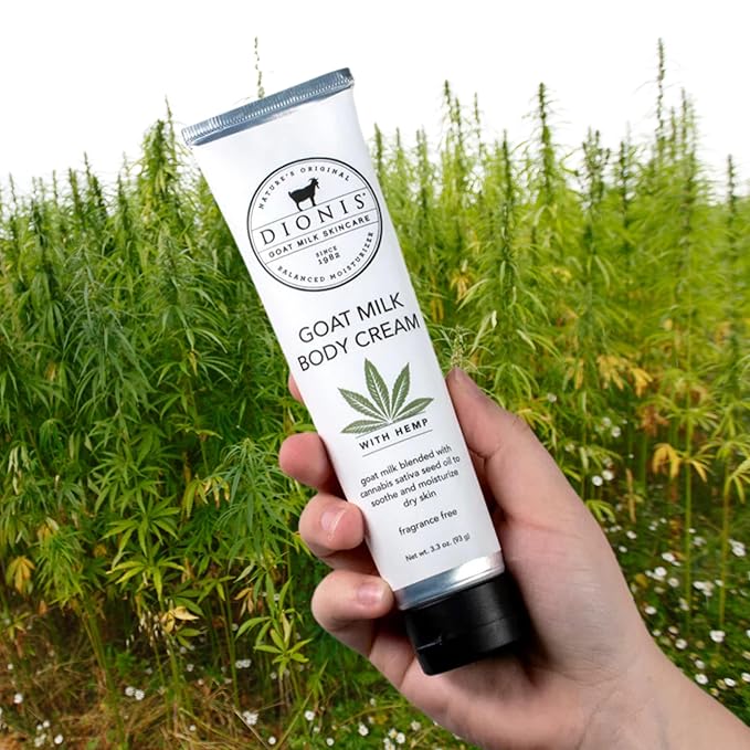 Dionis Goat Milk Hand & Body Cream Unscented Hemp 3.3oz (Pack of 1)