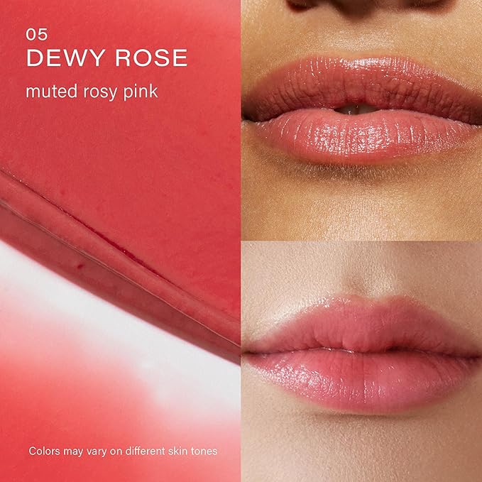 Melixir Vegan Lip Butter (12 Colors), Hydrating Tinted Lip Balm Stick, Bee-Free, Petrolatum-Free, Plant-Based, Moisturizes Dry & Chapped Lips With Shea Butter, Sheer, Natural Finish - #05 Dewy Rose