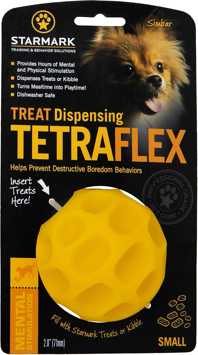 Starmark Treat Dispensing Tetraflex Dog Toy Small