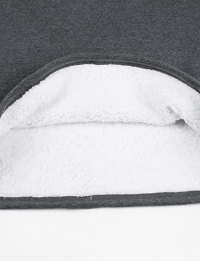 Yeokou Women Warm Sherpa Lined Fleece Crewneck Sport Sweatshirt Pullover Loungewear