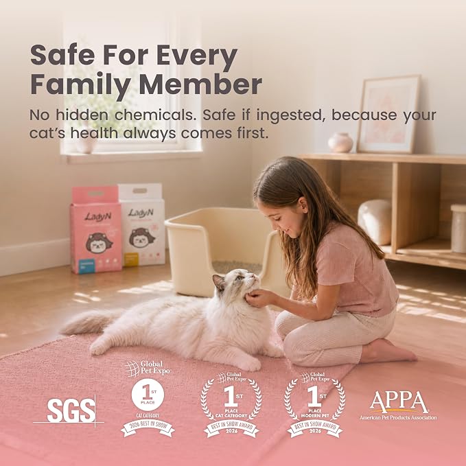Lady N Tofu Cat Litter, Low Dust Compatible with Auto-Box Yosemite 9lb | Mini-Pellet Shape, Premium Clumping, Ultra Absorbent, Odor Control, Yosemite Scent, Woody Scent