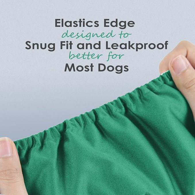 Wegreeco Washable Dog Diapers - Washable Male Dog Belly Wrap- Pack of 3 - (Blue,Green,Purple,X-Small)